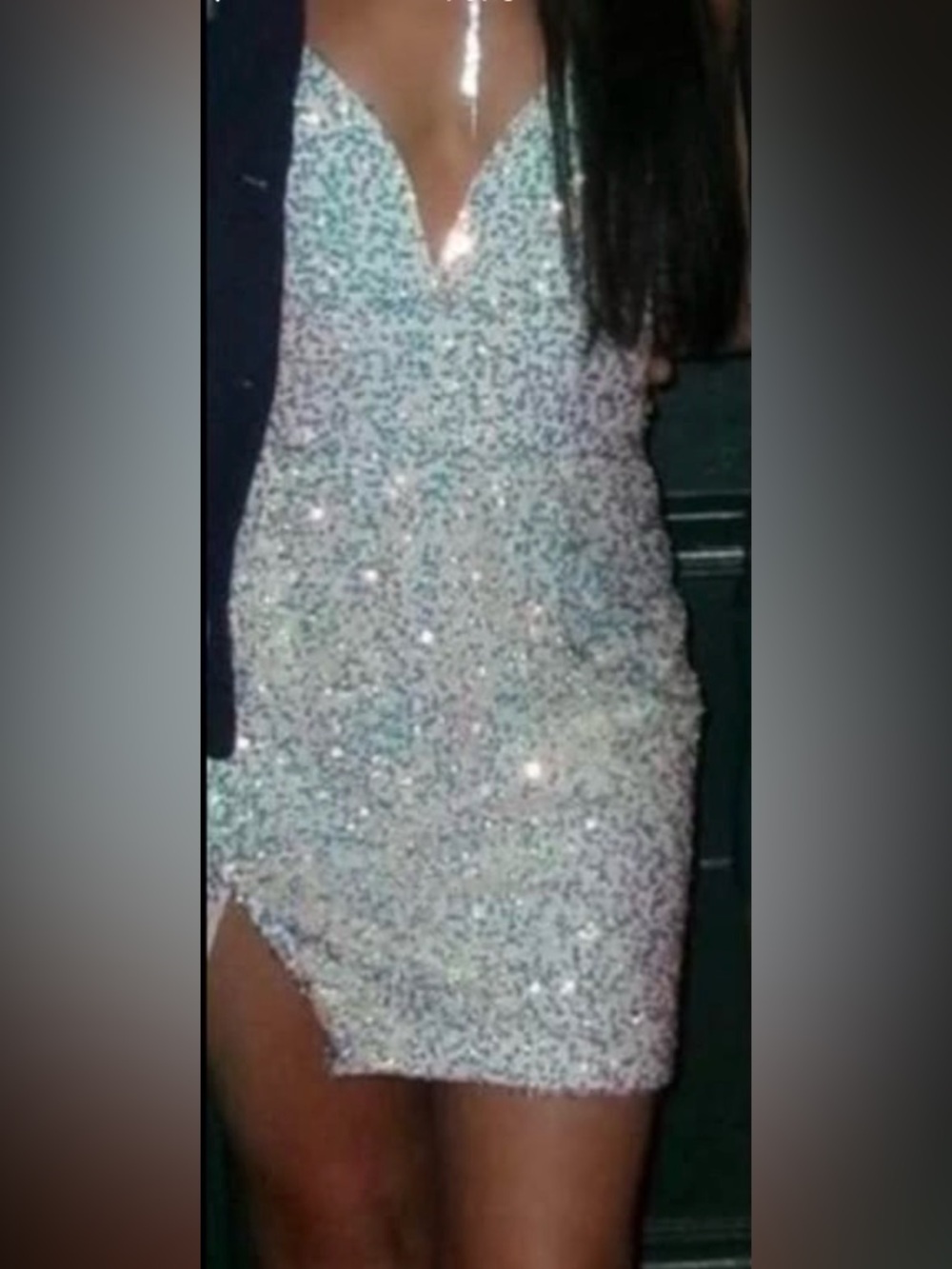 Iridescent Sequin Homecoming/ Prom Dress